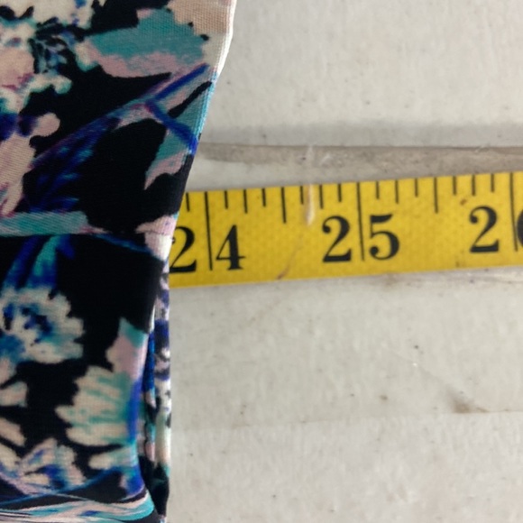 LC Lauren Conrad Blazer Floral Print W/Black Lapel & Wrist Trim Size 4 - Picture 3 of 6